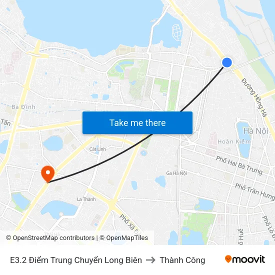 E3.2 Điểm Trung Chuyển Long Biên to Thành Công map