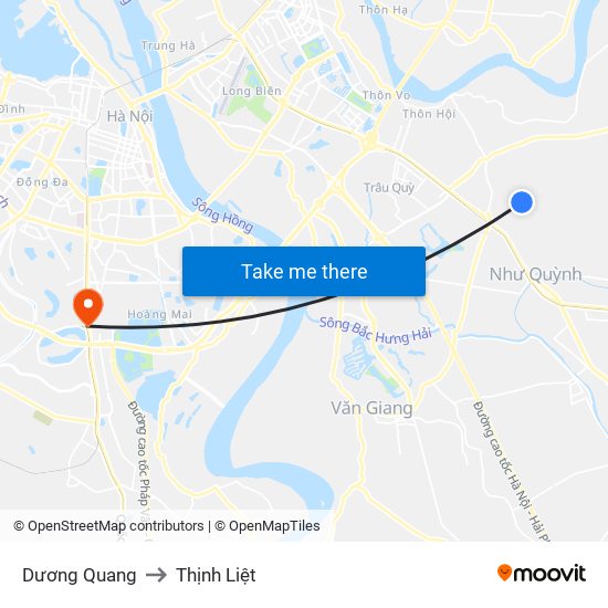 Dương Quang to Thịnh Liệt map