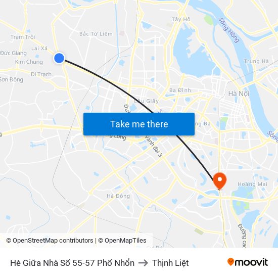 Hè Giữa Nhà Số 55-57 Phố Nhổn to Thịnh Liệt map
