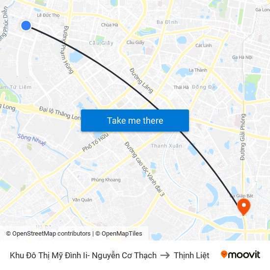 Khu Đô Thị Mỹ Đình Ii- Nguyễn Cơ Thạch to Thịnh Liệt map