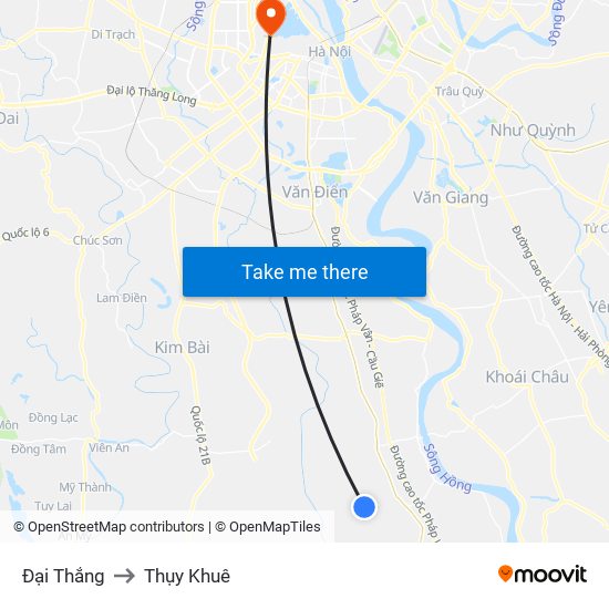 Đại Thắng to Thụy Khuê map