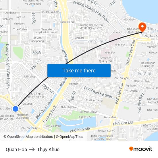 Quan Hoa to Thụy Khuê map
