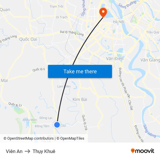 Viên An to Thụy Khuê map