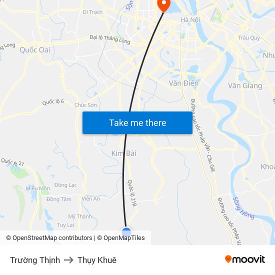 Trường Thịnh to Thụy Khuê map