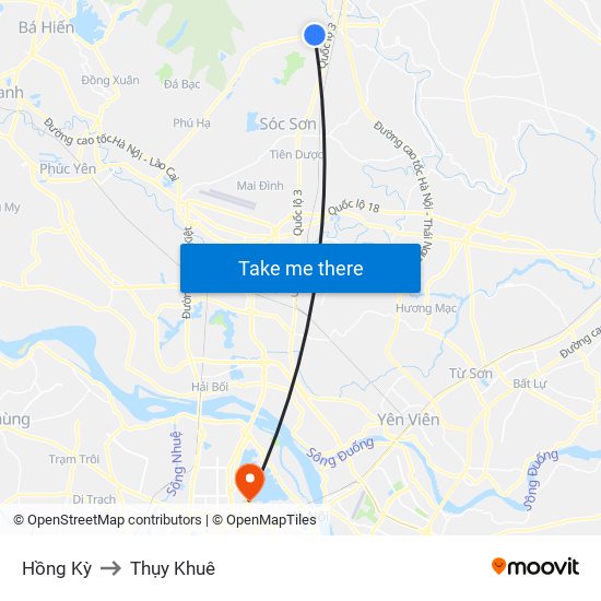 Hồng Kỳ to Thụy Khuê map