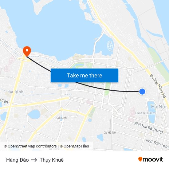 Hàng Đào to Thụy Khuê map