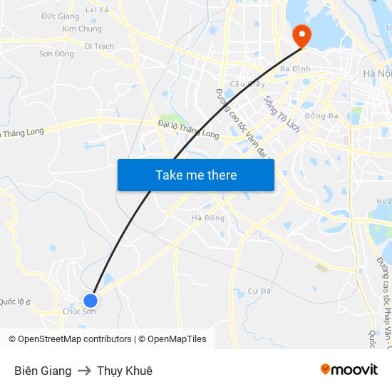 Biên Giang to Thụy Khuê map