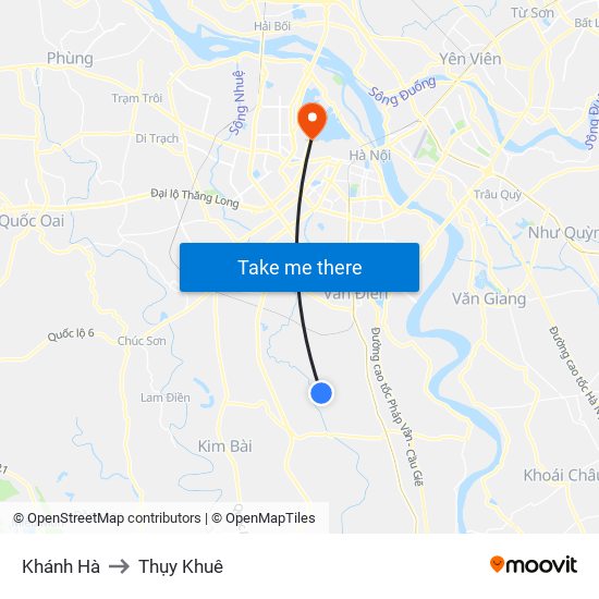 Khánh Hà to Thụy Khuê map