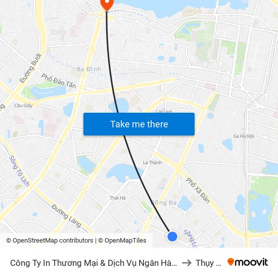 Số 10 Chùa Bộc - Học Viện Ngân Hàng to Thụy Khuê map