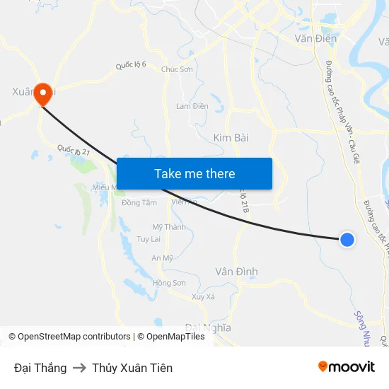 Đại Thắng to Thủy Xuân Tiên map
