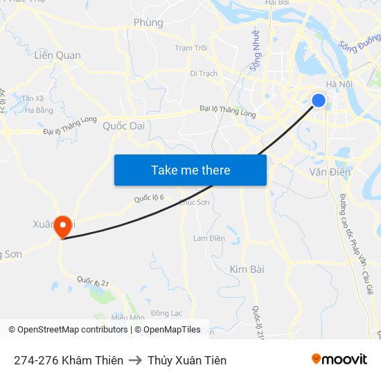 274-276 Khâm Thiên to Thủy Xuân Tiên map