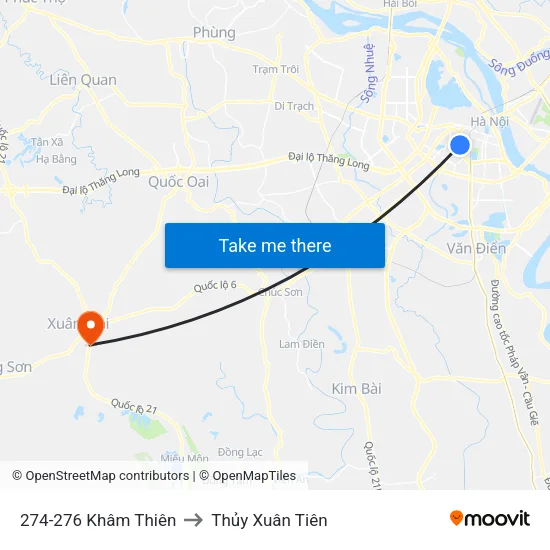 274-276 Khâm Thiên to Thủy Xuân Tiên map