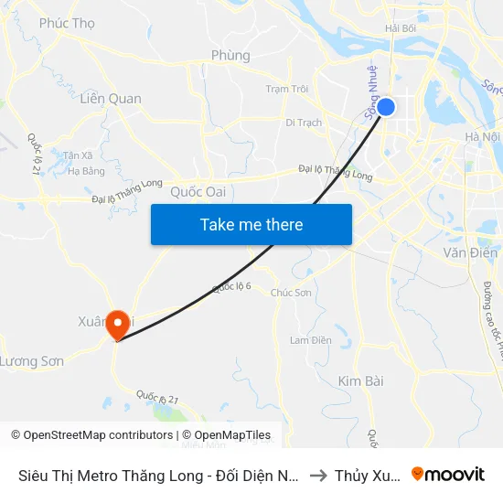 Siêu Thị Metro Thăng Long - Đối Diện Ngõ 599 Phạm Văn Đồng to Thủy Xuân Tiên map