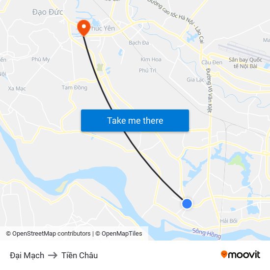 Đại Mạch to Tiền Châu map