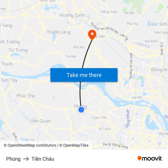 Phùng to Tiền Châu map