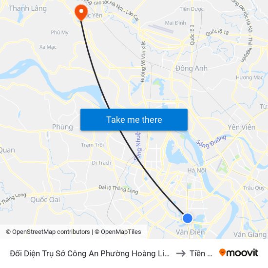 Đối Diện Trụ Sở Công An Phường Hoàng Liệt- 1277 Giải Phóng to Tiền Châu map