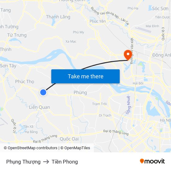 Phụng Thượng to Tiền Phong map