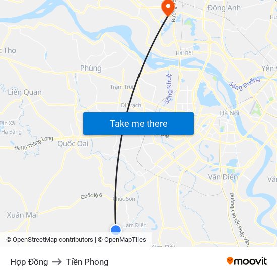 Hợp Đồng to Tiền Phong map