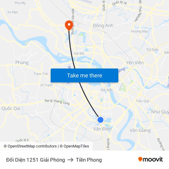 Đối Diện 1251 Giải Phóng to Tiền Phong map