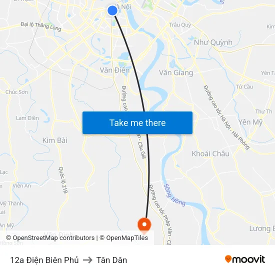 12a Điện Biên Phủ to Tân Dân map
