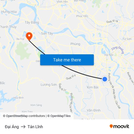 Đại Áng to Tản Lĩnh map