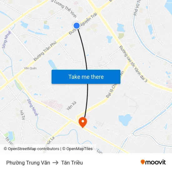 Phường Trung Văn to Tân Triều map