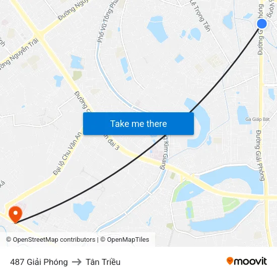 487 Giải Phóng to Tân Triều map