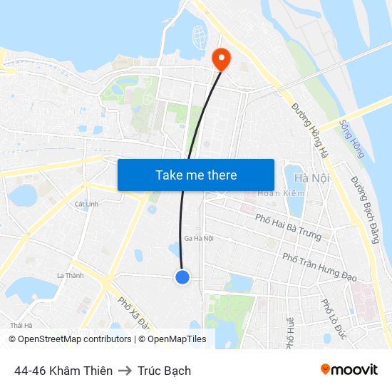 44-46 Khâm Thiên to Trúc Bạch map