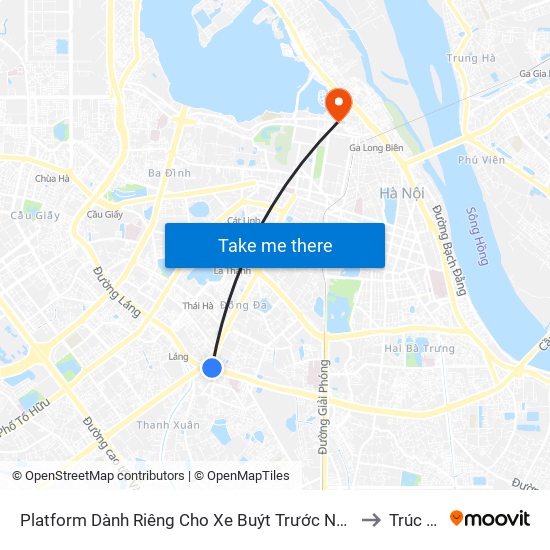 Platform Dành Riêng Cho Xe Buýt Trước Nhà 604 Trường Chinh to Trúc Bạch map