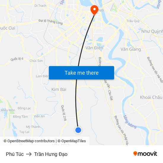 Phú Túc to Trần Hưng Đạo map
