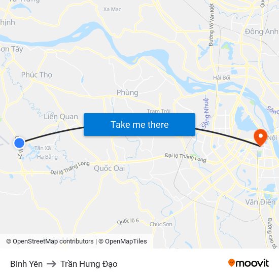 Bình Yên to Trần Hưng Đạo map