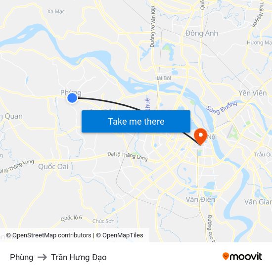 Phùng to Trần Hưng Đạo map