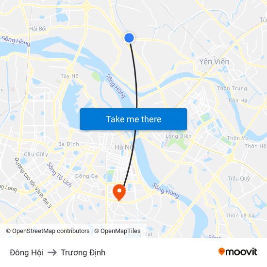 Đông Hội to Trương Định map