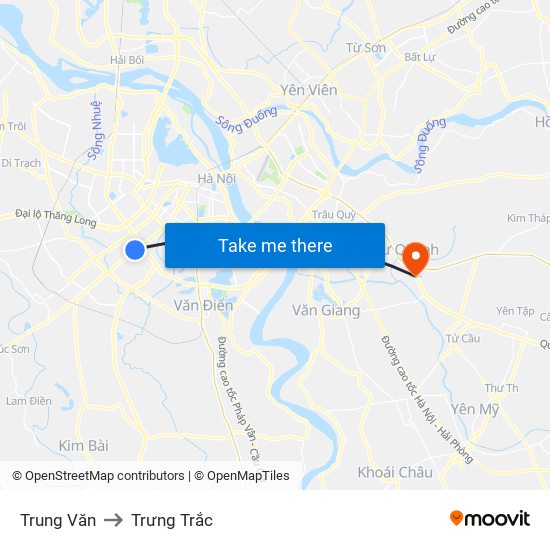 Trung Văn to Trưng Trắc map