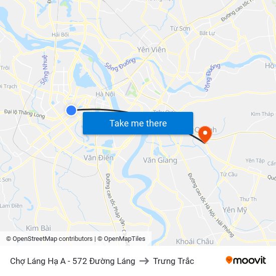 Chợ Láng Hạ A - 572 Đường Láng to Trưng Trắc map