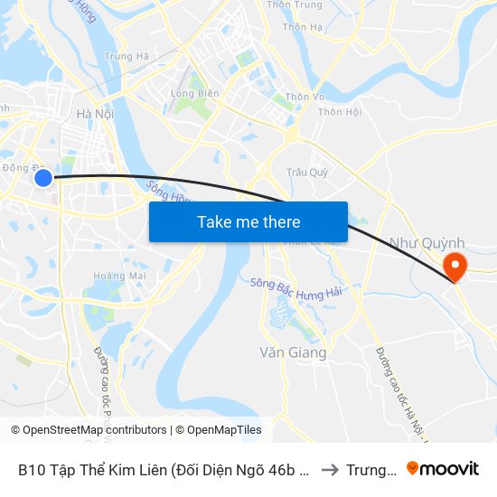 B10 Tập Thể Kim Liên (Đối Diện Ngõ 46b Phạm Ngọc Thạch) to Trưng Trắc map