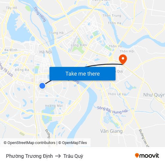 Phường Trương Định to Trâu Quỳ map