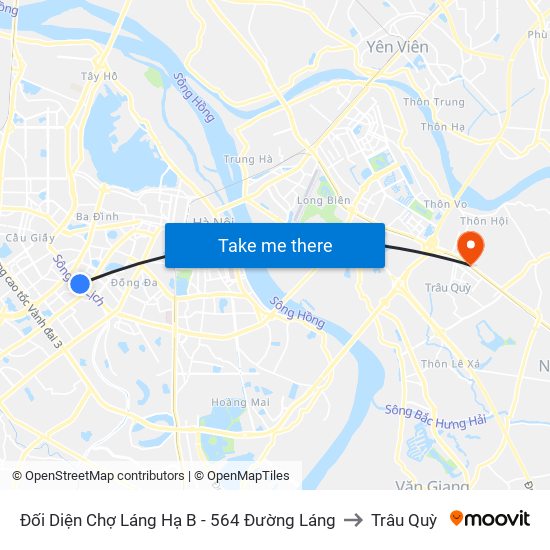 Đối Diện Chợ Láng Hạ B - 564 Đường Láng to Trâu Quỳ map