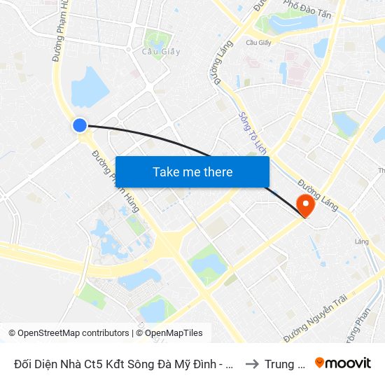 Đối Diện Nhà Ct5 Kđt Sông Đà Mỹ Đình - Phạm Hùng to Trung Hòa map