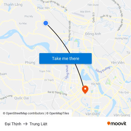 Đại Thịnh to Trung Liệt map