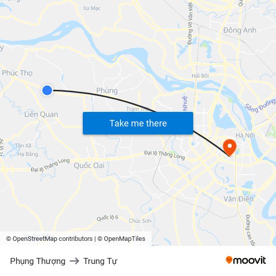 Phụng Thượng to Trung Tự map