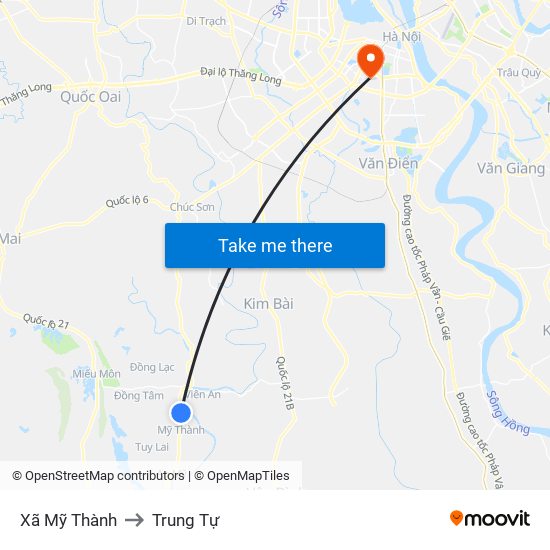 Xã Mỹ Thành to Trung Tự map