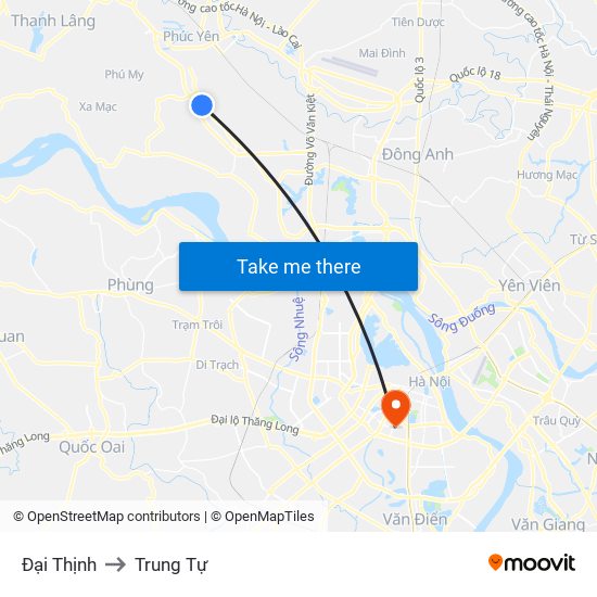 Đại Thịnh to Trung Tự map