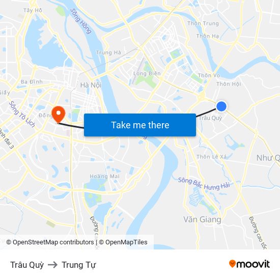 Trâu Quỳ to Trung Tự map