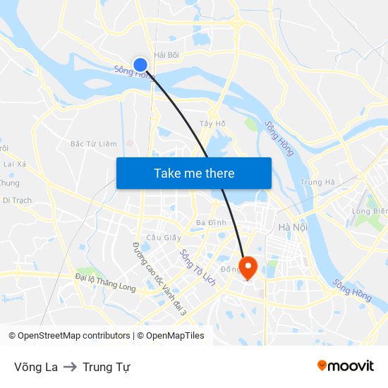 Võng La to Trung Tự map