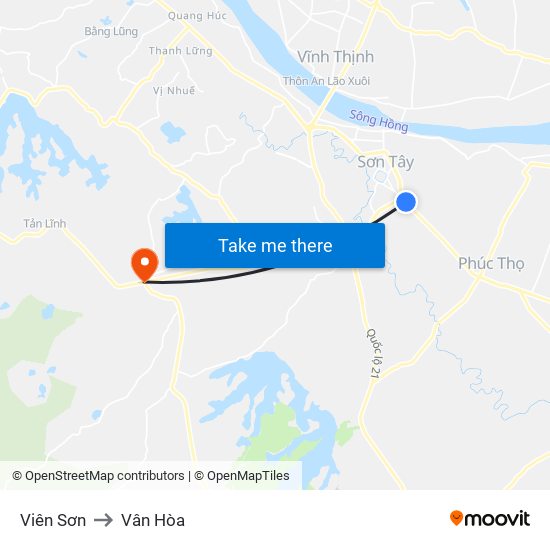 Viên Sơn to Vân Hòa map