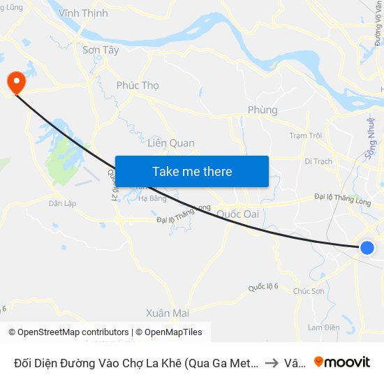 Đối Diện Đường Vào Chợ La Khê (Qua Ga Metro La Khê) - 405 Quang Trung (Hà Đông) to Vân Hòa map