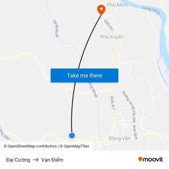 Đại Cường to Vạn Điểm map