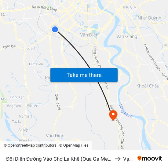 Đối Diện Đường Vào Chợ La Khê (Qua Ga Metro La Khê) - 405 Quang Trung (Hà Đông) to Vạn Điểm map