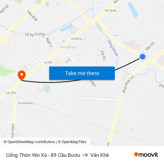 Cổng Thôn Yên Xá - 89 Cầu Bươu to Văn Khê map